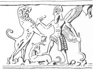 Figure 2. Cylindrical Seal Assyria 300x223 - Judges: Iconography and Culture